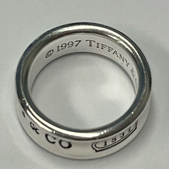 Unisex Tiffany & Co 1837 Concave Ring - sz 5.75-6.0 - 925 Silver - Picture 8 of 8